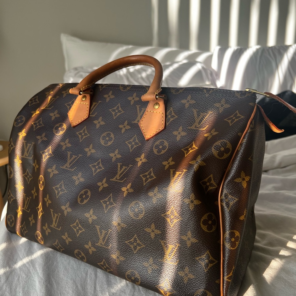 Louis Vuitton Brown Duffel Bag Speedy 35